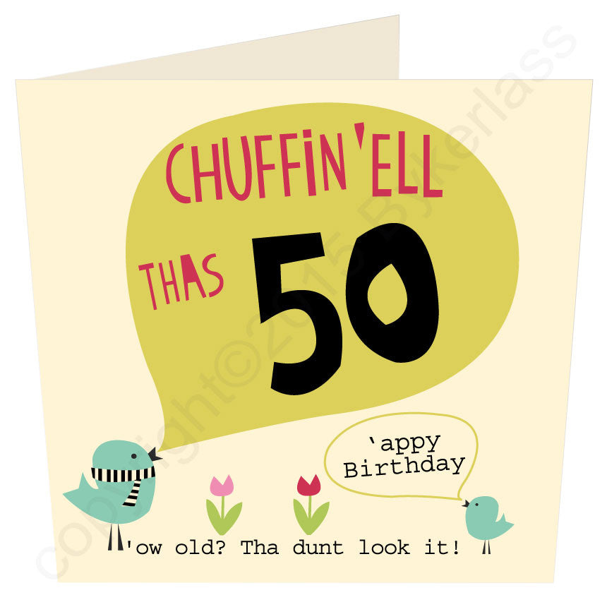Chuffin 'Ell Thas 50 Yorkshire Card