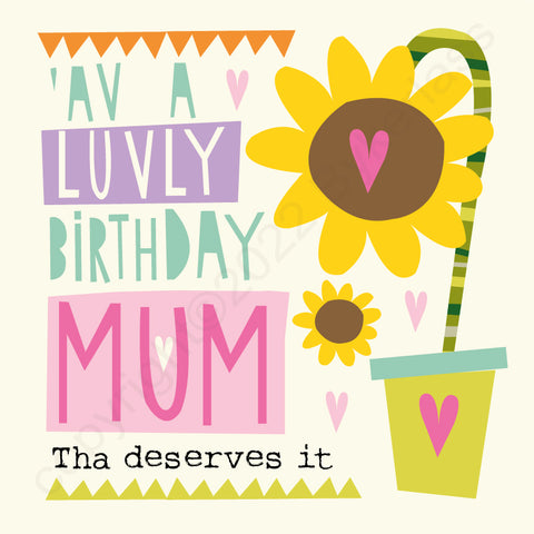 Av A Luvly Birthday Mum Yorkshire Card  (YY34)