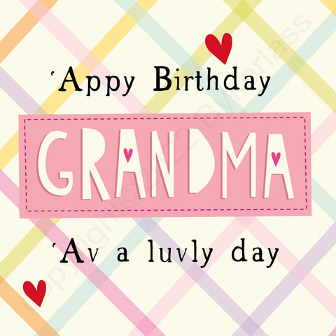 Appy Birthday Grandma Yorkshire Card   (YY39)