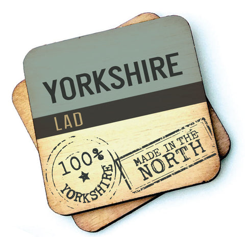 Yorkshire Lad - Rustic Wooden Coaster - RWC1