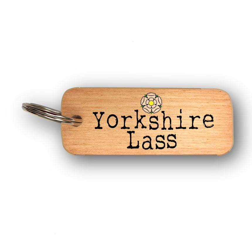 Yorkshire Lass Yorkshire Rustic Wooden Keyring