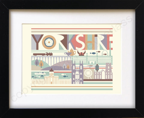 Yorkshire Scape Print Mounted Print (YYP3)
