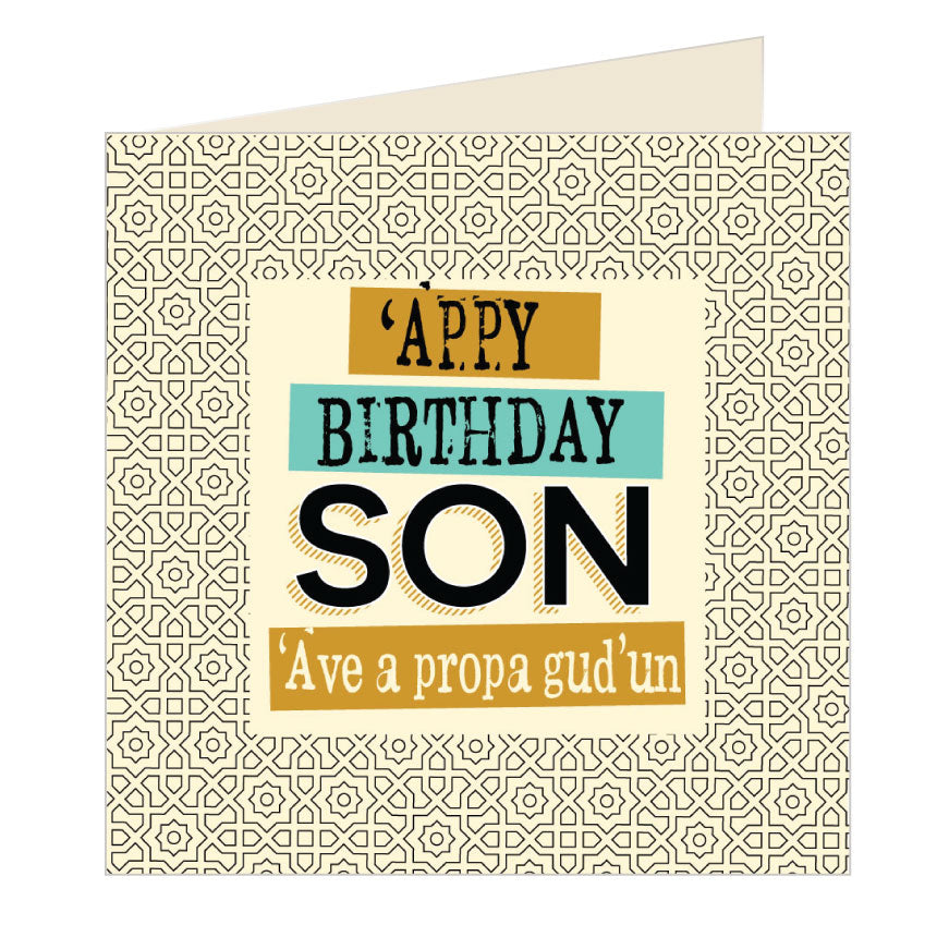 'Appy Birthday Son - Yorkshire Card by Wotmalike