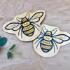 Wooden Manchester Bee Shaped Coaster by Wotmalike