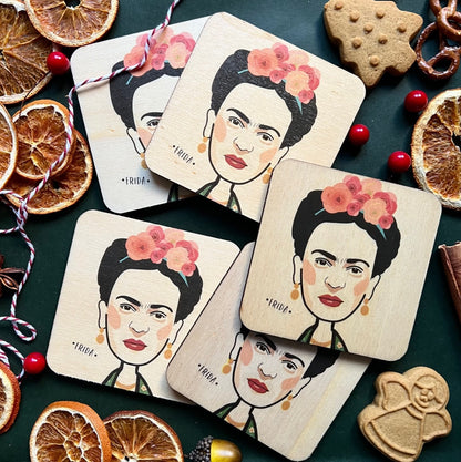 Frida - Wooden Coaster - RWC1
