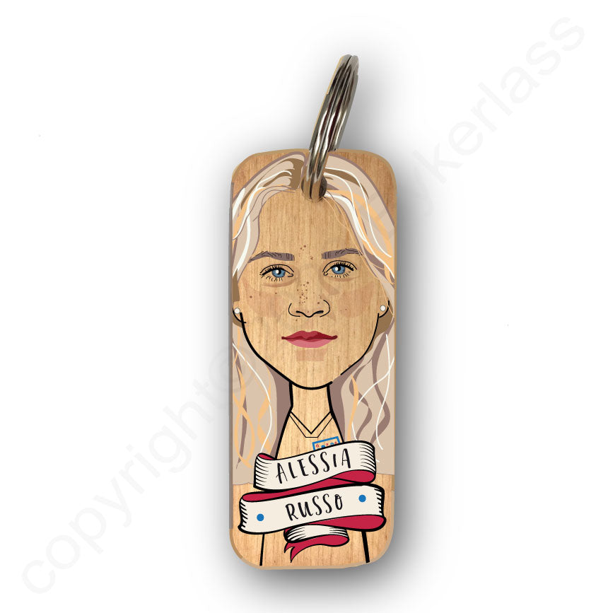 Alessia Russo Character Wooden Keyring - RWKR1