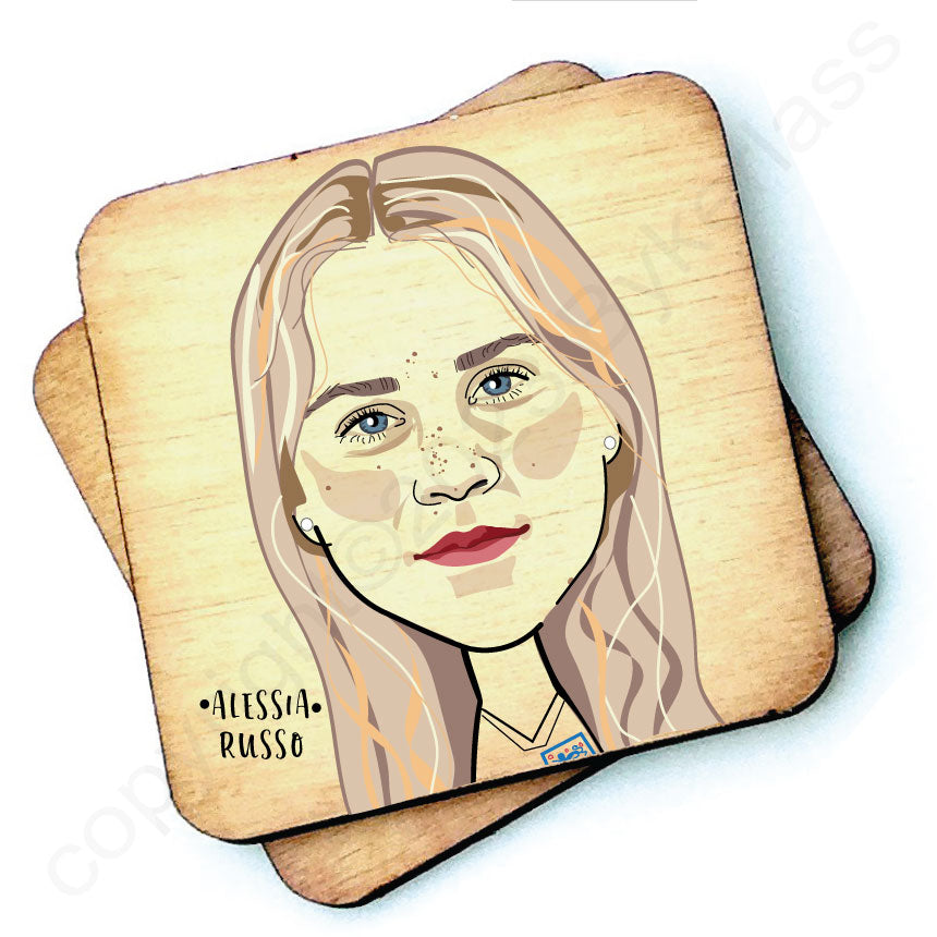 Alessia Russo Character Wooden Coaster
