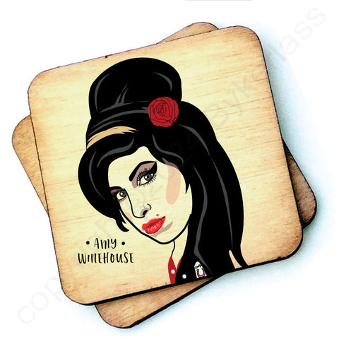 Amy Winehouse NEW Rustic Character Wooden Coaster - RWC1