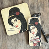 Amy Winehouse NEW Rustic Character Wooden Coaster - RWC1