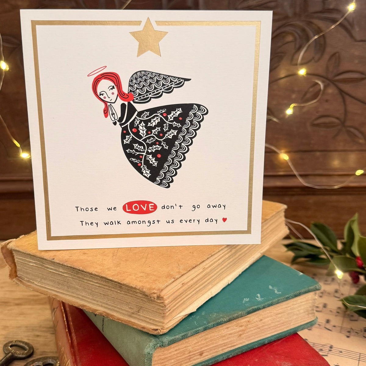 Those We Love Don't Go Away Angel Christmas Card --- FX97