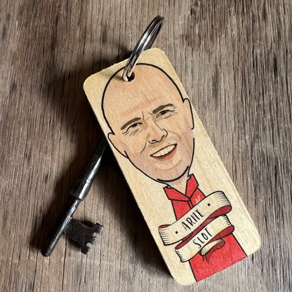 Arne Slot - Character Wooden Keyring - RWKR1