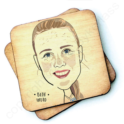 Beth Mead Character Wooden Coaster - RWC1