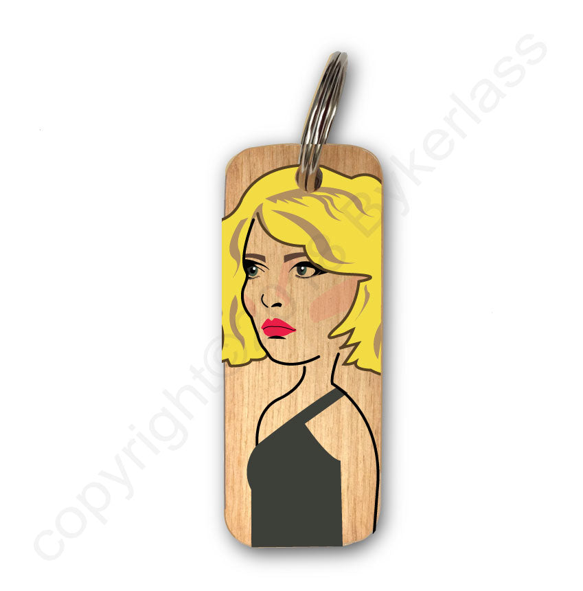Blondie (Debbie Harry) Character Wooden Keyring- RWKR1