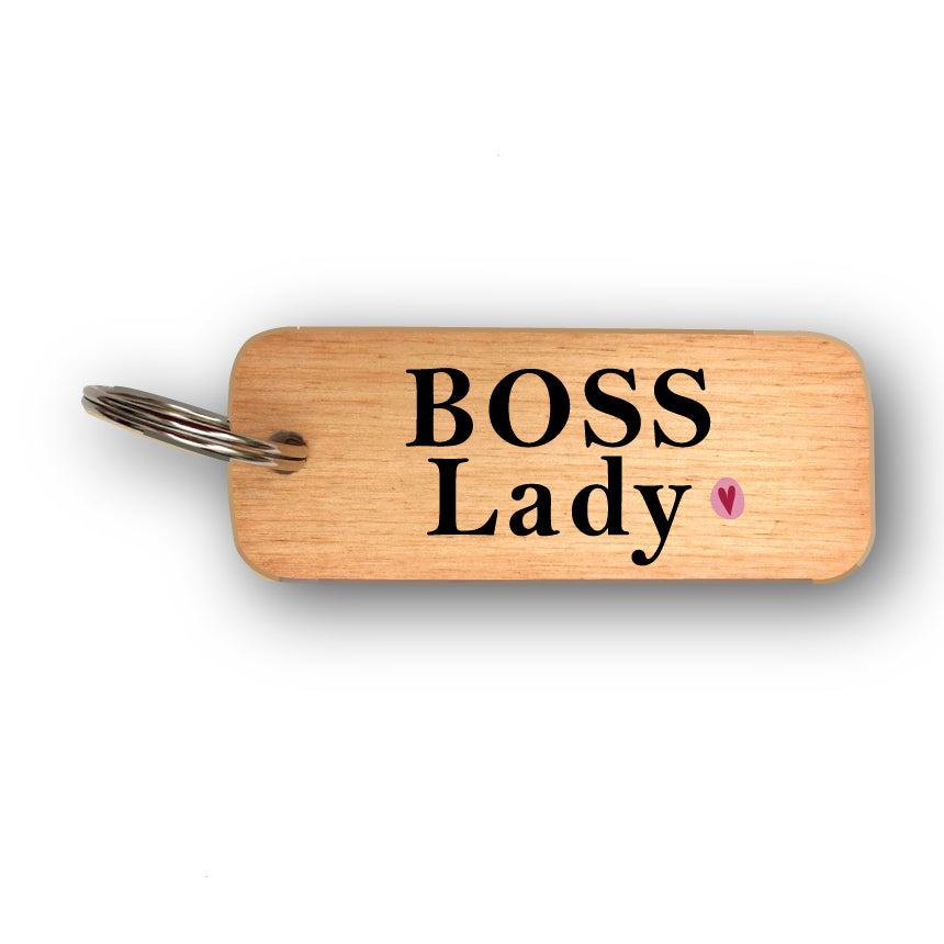 Boss Lady Rustic Wooden Keyring - RWKR1