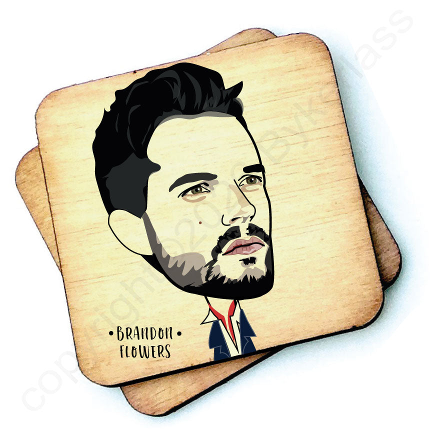 Brandon Flowers Character Wooden Coaster - RWC1