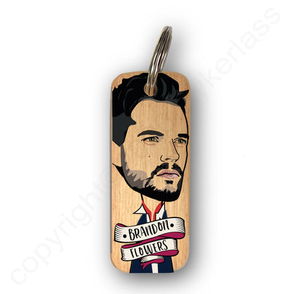 Brandon Flowers Character Wooden Keyring - RWKR1
