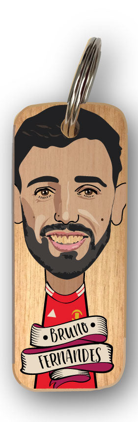 Bruno Fernandes - Character Wooden Keyring - RWKR1