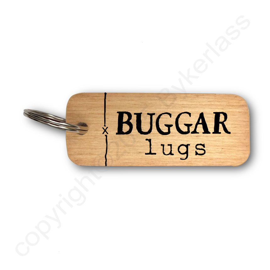 Buggar Lugs - Rustic Wooden Keyring - RWKR1