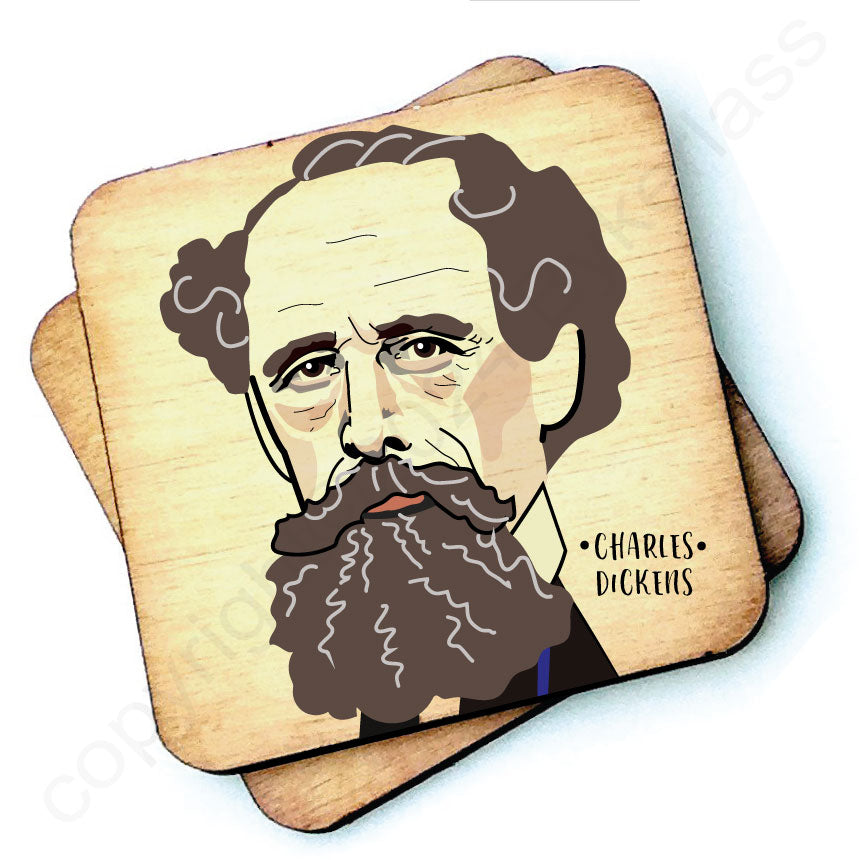 Charles Dickens - Character Wooden Coaster&nbsp;