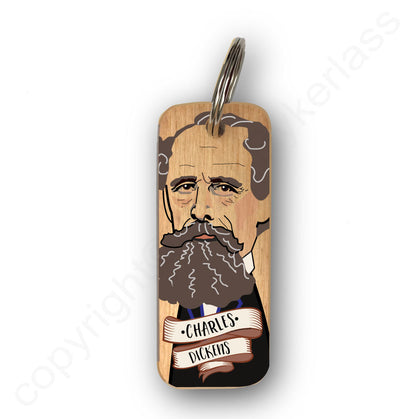 Charles Dickens Character Wooden Keyring
