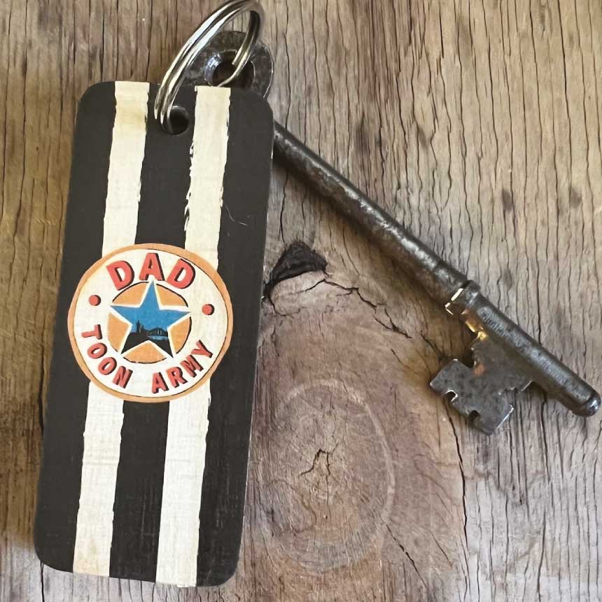 Newcastle Football Rustic Wooden Keyring (six designs available) RWKR1