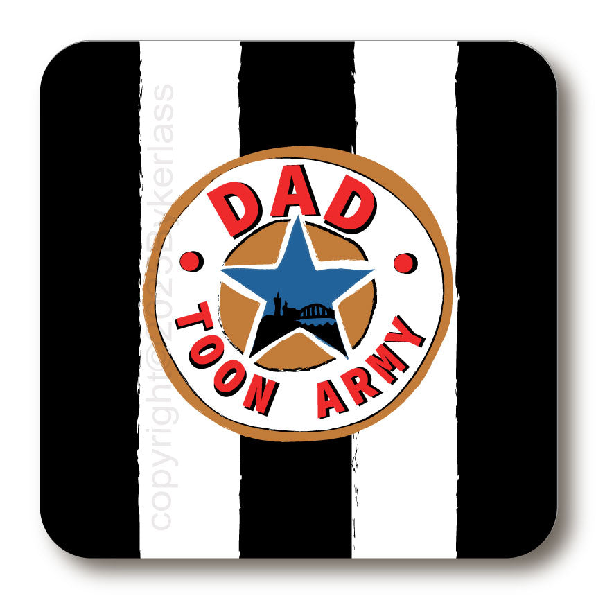 Dad - Toon Army Cork Backed Coaster