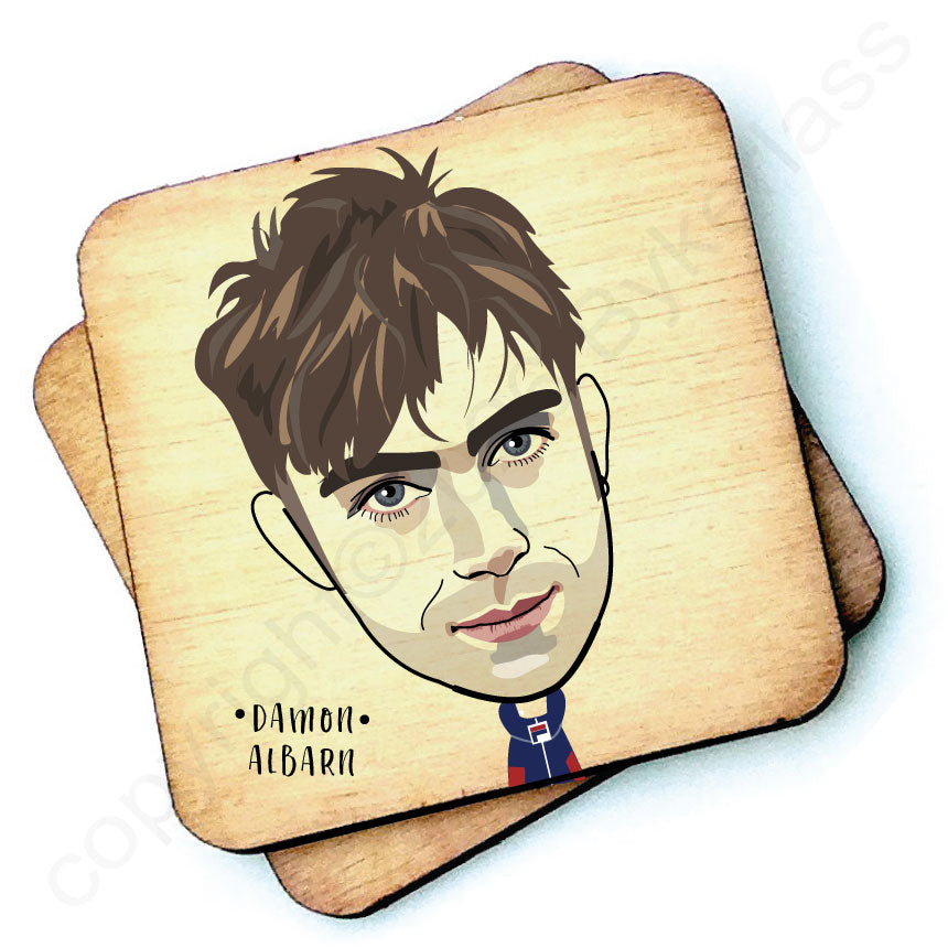 Damon Albarn Character Wooden Coaster - RWC1