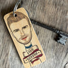 David Beckham Character Wooden Keyring