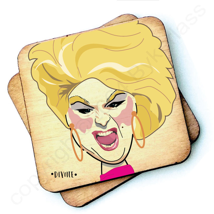 Divine Character Wooden Coaster by Wotmalike