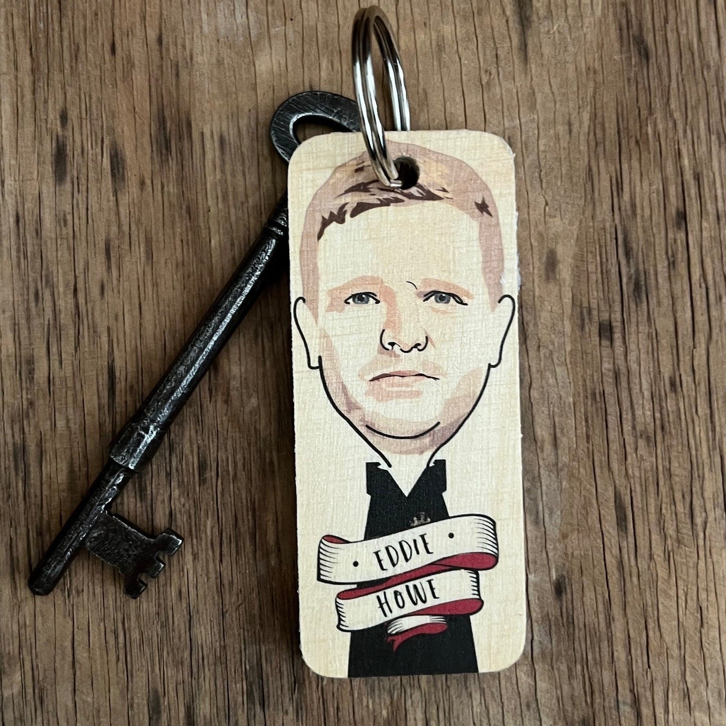 Eddie Howe - Character Wooden Keyring