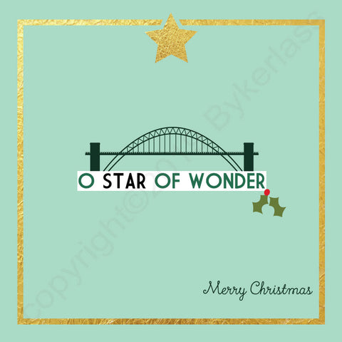 Tyne Bridge O Star of Wonder Mint Christmas Card --- FX111