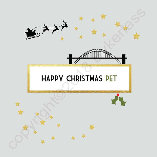 Happy Christmas Pet Christmas Card by Wotmalike