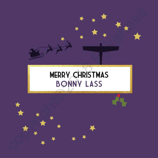 Merry Christmas Bonny Lass Christmas Card by Wotmalike