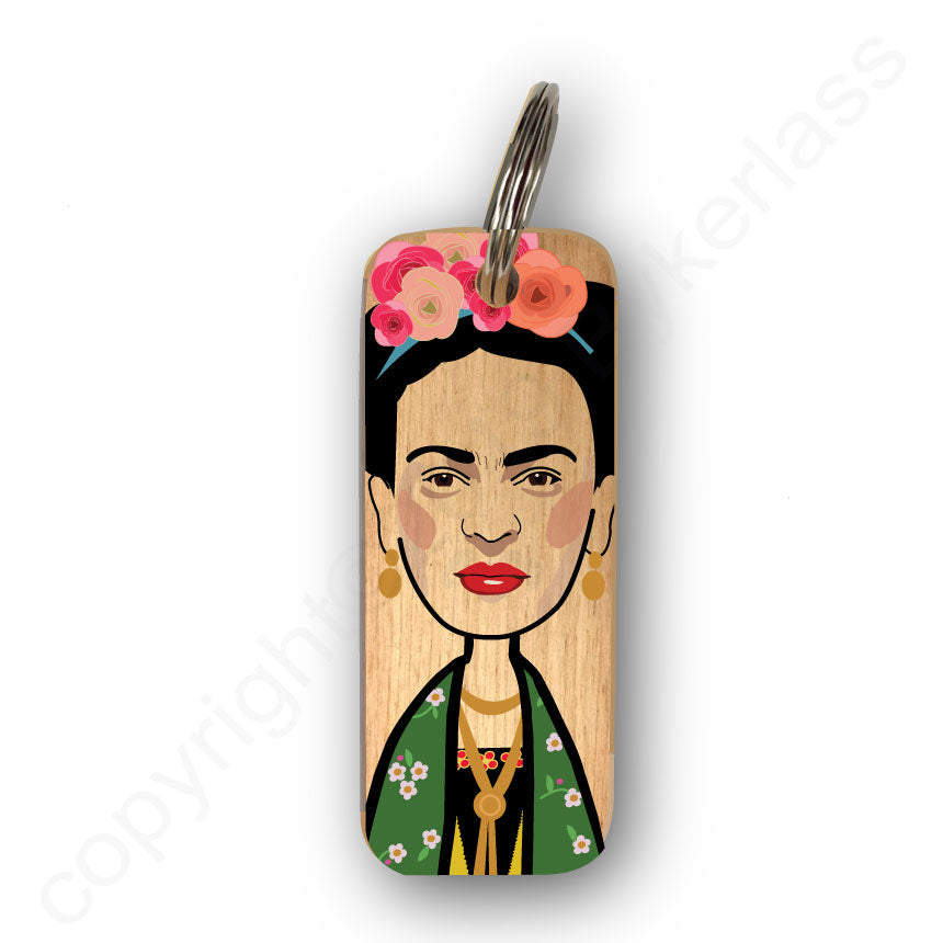 Frida Character Wooden Keyring - RWKR1