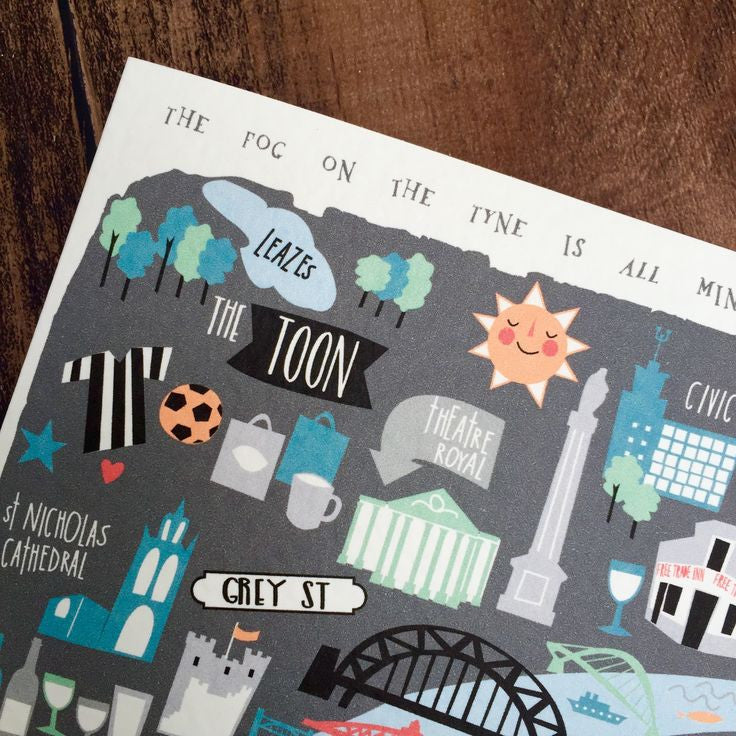 The Fog on the Tyne card Geordie Cards for all occasions designed by Geordie Jo Burrows