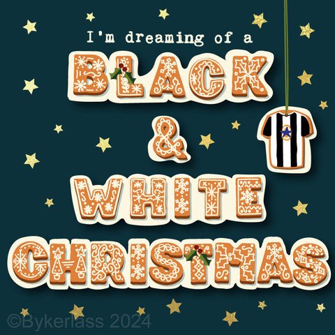 I'm dreaming of a black and white Christmas - Gold Foiled Christmas Card --- GBC25