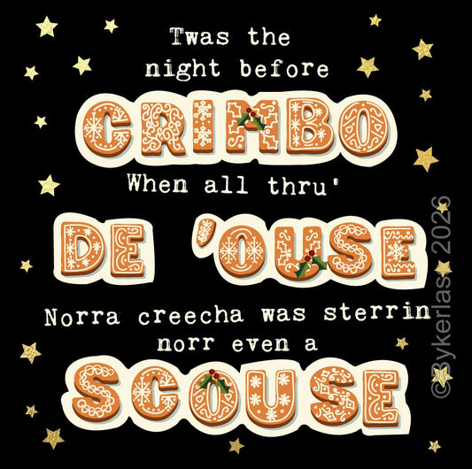 Twas Night Before Crimbo - Gold Foiled Christmas Card --- GBC48
