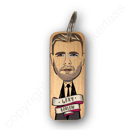Gary Barlow Character Wooden Keyring - RWKR1