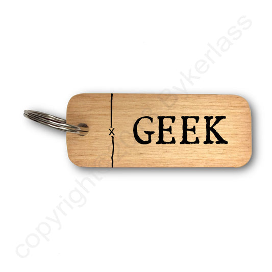 Geek Rustic Wooden Keyring - RWKR1