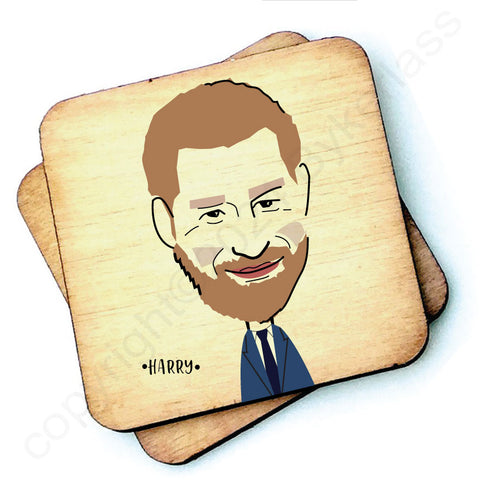 Prince Harry - Duke of Sussex - Character Wooden Coaster - RWC1