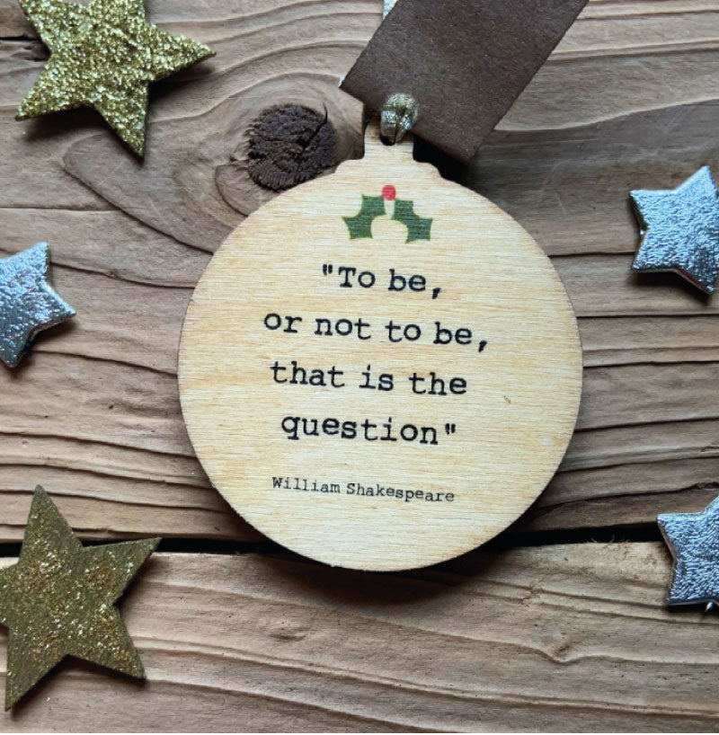 Hamlet - Character Wooden Bauble Hand Painted with Gold Leaf Paint - RWHO