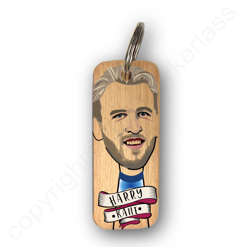 Harry Kane Character Wooden Keyring - RWKR1