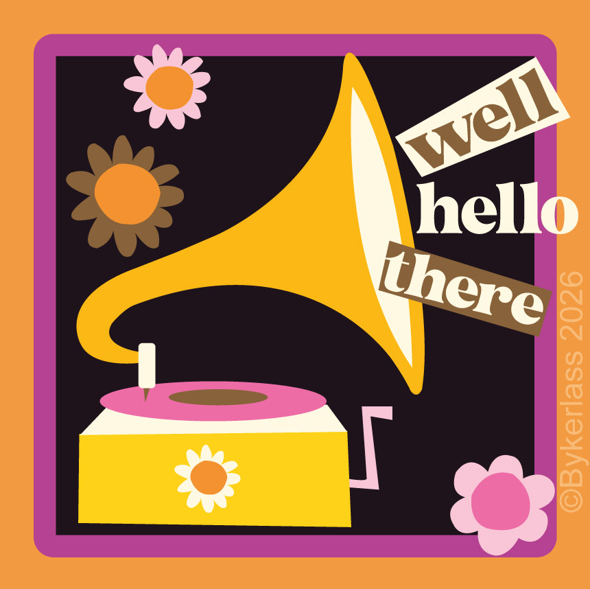 Hello Hello Gramophone Everyday Card - HH12