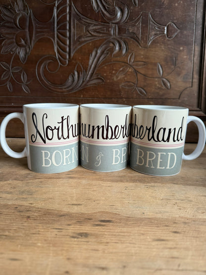 Northumberland Born and Bred Mug GREEN - Mug Sample