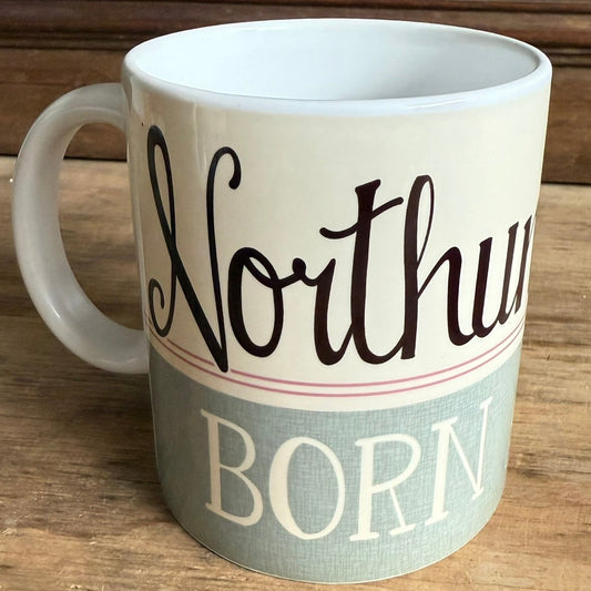 Northumberland Born and Bred Mug GREEN - Mug Sample