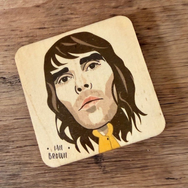 Ian Brown Character Wooden Coaster - RWC1