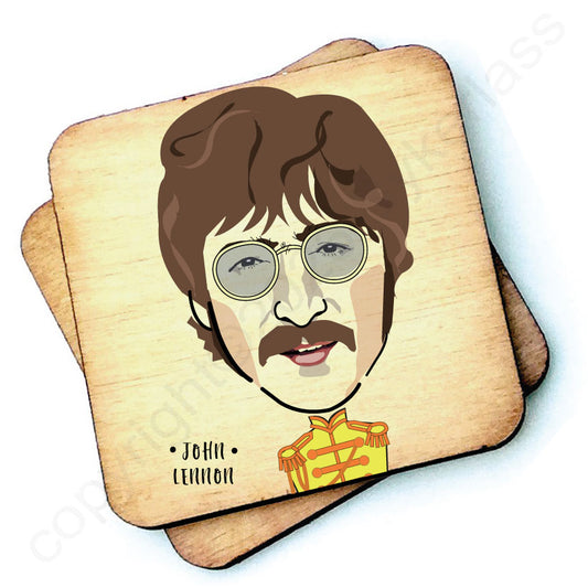 John Lennon - Sgt Peppers - Character Wooden Coaster - RWC1