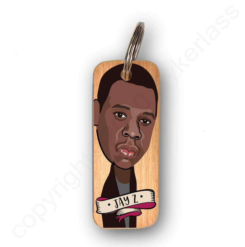 Jay Z Character Wooden Keyring - RWKR1