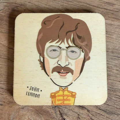 John Lennon - Sgt Peppers - Character Wooden Coaster - RWC1