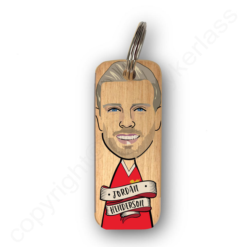 Jordan Henderson Character Wooden Keyring - RWKR1